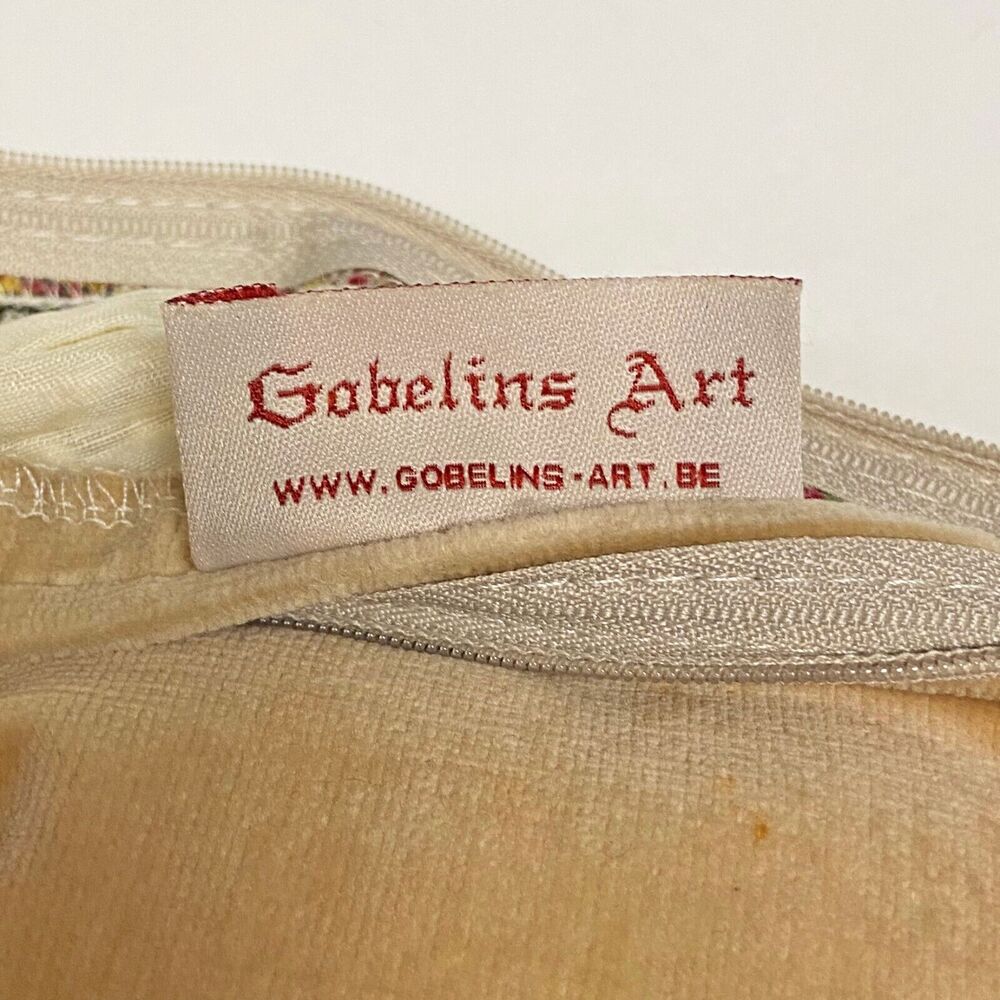 Gobelins Art Tapestry Bird of Paradise Flower Pillow Case 13-in Square Belgium - Picture 5 of 7